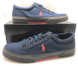 Polo Ralph Lauren Men's Felix Stow Canvas Shoe Sneaker, Navy Blue, 11 D US