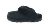 UGG Women's Coquette Sheepskin & Fur Slipper, Black, 11 US - New In Box