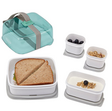 Rubbermaid Fasten + Go Sandwich Kit, Lunch Containers, Sea Foam Green