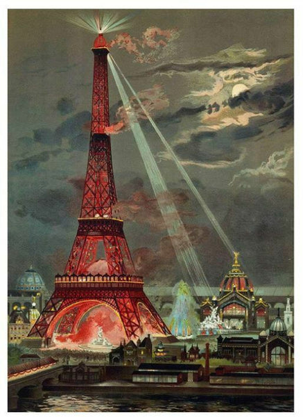 Nouvelles Images Lighting of the Eiffel Tower for The Universal Exposition Cards