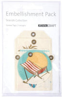 Kaisercraft Seaside Embellishment Pack, Canvas Tags 5 Designs