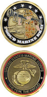 United States Military US Marines Corps Eagle Globe Crest "Proud Marine Brat"...