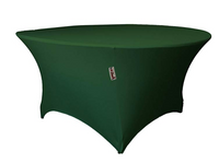 LA Linen Round Spandex Tablecloth 72" x 30" High, Green Hunter