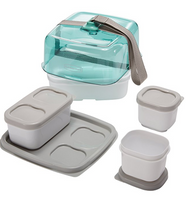 Rubbermaid Fasten + Go Sandwich Kit, Lunch Containers, Sea Foam Green