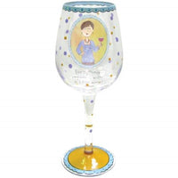 WL SS-WL-19617 Everything Improves Inscription Wine Glass with Chic Woman Dec...