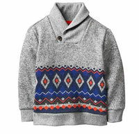 Crazy 8 Boys' Toddler Patterned Shawl Collar Sweater, Multi, 12-18 mo