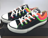 Converse Kid's Chuck Taylor All Star Multi-Color Fray Heel Low-Top Size 1 Youth