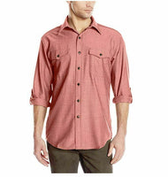 Pendleton Men's Blaine Shirt, Red Chambray Large
