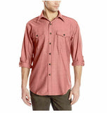 Pendleton Men's Blaine Shirt, Red Chambray Large