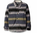 O'Neill Boys' Little Glacier Stripe Long Sleeve, Dark Charcoal, X-Large