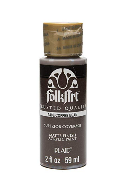 FolkArt Acrylic Paint (2 oz), 940, Coffee Bean