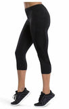 TLF Apparel Women's Workout Roam Capri Pants, Black, X-Small