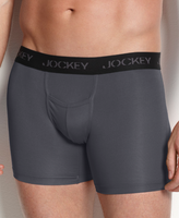 Jockey Men's Microfiber Midway Boxer Brief, 2-Pack Assorted Gray, Size Medium