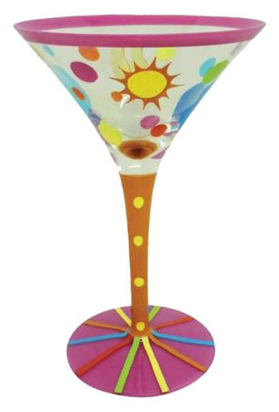 Westland Giftware Stripes Martini Glass, 7-Ounce