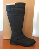 UGG Women's Dayle Lodge Leather Knee High Boots, Brown, 9 B(M) US - New In Box