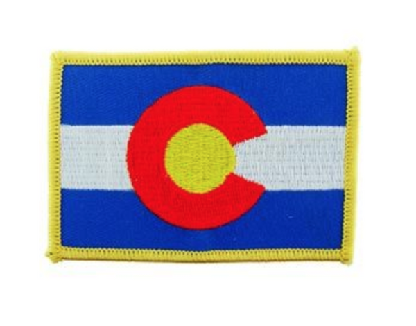 Colorado State Flag Embroidered & Iron On Patch, 3.25" x 2"