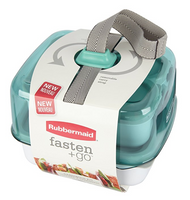 Rubbermaid Fasten + Go Sandwich Kit, Lunch Containers, Sea Foam Green