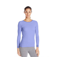 Fruit of the Loom Women's Long Sleeve Waffle Thermal Crew Top, Purple, X-Small