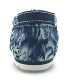 GBX Harpoon Canvas Casual Loafer Shoes 00558125 Island Palm Trees Print Blue 13M
