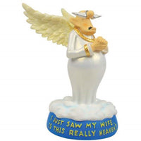 Angel Grandpa Figurine "I Just Saw My Wife, Is This Really Heaven" - 5.25"