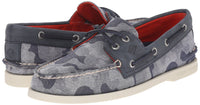 Sperry Top-Sider Men's A/O 2-Eye Chambray Boat Shoe, Blue Camo, 13 M US
