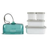 Rubbermaid Fasten + Go Sandwich Kit, Lunch Containers, Sea Foam Green