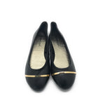 Wet Seal Flats, Black with Gold Accent Band, Size 8