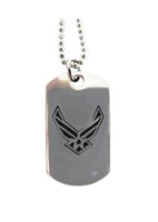 U.S. Air Force Symbol Engravable Dog Tag Necklace / Keychain