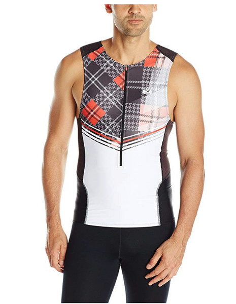 SUGOi Men's RPM Tri Tank Shirt, Chili Red, Medium