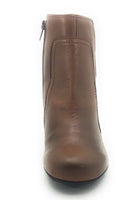 Miz Mooz Womens Samba Zip Ankle Boot Brown Leather Size 36 EU 6 US