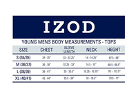 IZOD Uniform Young Men's Flat Front Performance Short Medium