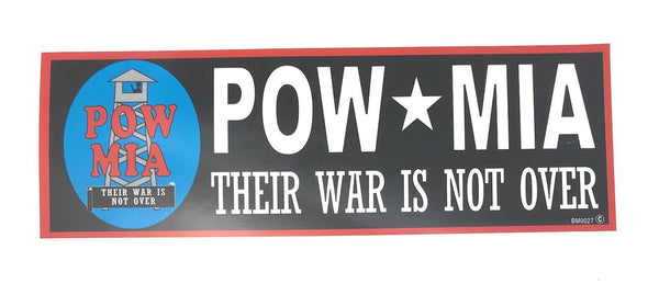POW MIA Their War Is Not Over Sticker Decal, 9" x 3"