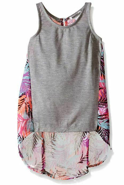 kensie Big Girls' Fashion Tank, Multi-Color, 7/8