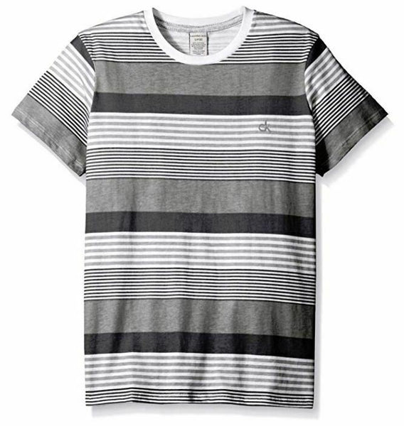 Calvin Klein Boys' Little Drive Crew Tee Shirt, Dark Grey 4