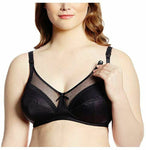 Royce Women's Charlotte Wire-Free Cotton-Lined Nursing Bra, Black, 40G