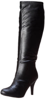Diba Girl Women's Time Crunch Boot, Black Leather, 8 M US