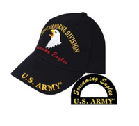 U.S. Army, 101st Airborne Division, Screaming Eagles Hat Cap [Black-Adjustable]