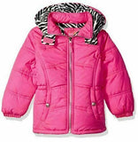 Pink Platinum Little Girls' Toddler Puffer Jacket, Bright Pink, 4T