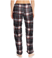 Bottoms Out Women's Printed Micro Fleece Pajama Pant, Black/White, Medium