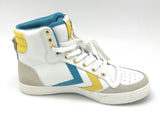 Hummel Mens Stadil High Top Trainers White Yellow Blue 39 EU 7.5 US