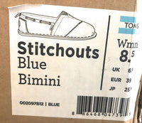 TOMS Women's Bimini Stitchouts Ripstop Shoe Blue Size 8.5 B(M) US