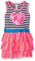 kensie Girls' Casual Dress (More Styles Available), KP79 Neon Pink, 4