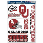 WinCraft Sports - Oklahoma Sooners Multi-Use Decals - Removable, Reusable 5 Ct.