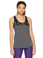 ASICS Women's Soft-Touch Racer Tank, Performance Black Heather, Large