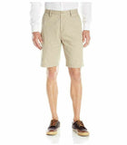 Nautica Men's Cotton Twill Flat Front Chino Short, True Khaki, 30W