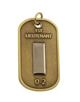 U.S. Army O-2 1st Lieutenant Engravable Dog Tag Necklace / Keychain