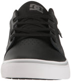 DC Men's Anvil Se Skateboarding Shoe, Black/White/Silver, 7.5 D US