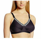 Royce Women's Sadie Wire-Free Nursing Bra, Black/Silver, 32HH