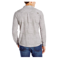 SUPERbrand Men's Cortez Long Sleeve Woven Shirt, XLarge, Platinum