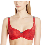 Triumph Women's Amourette Spotlight Lace Padded Bra, Red/Dark Combination, 32DD